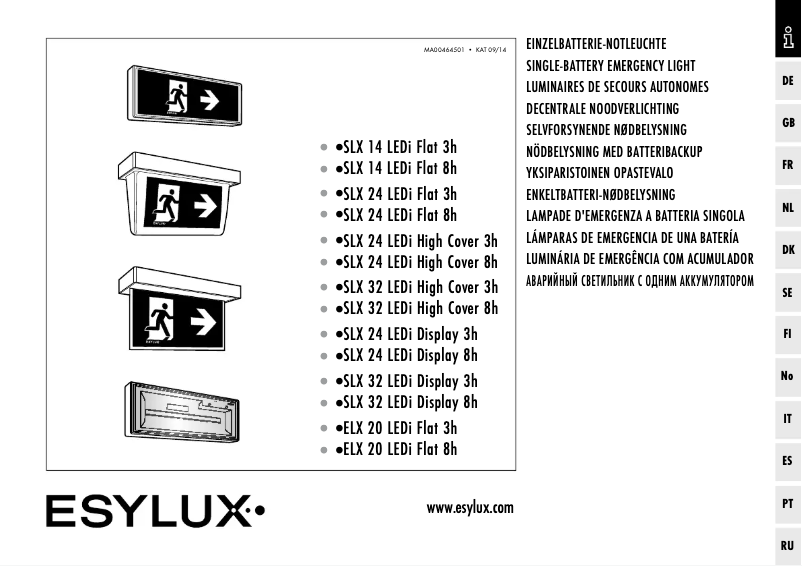 Página 1 del manual Manual de usuario Esylux SLX 14 LEDi Flat 3h