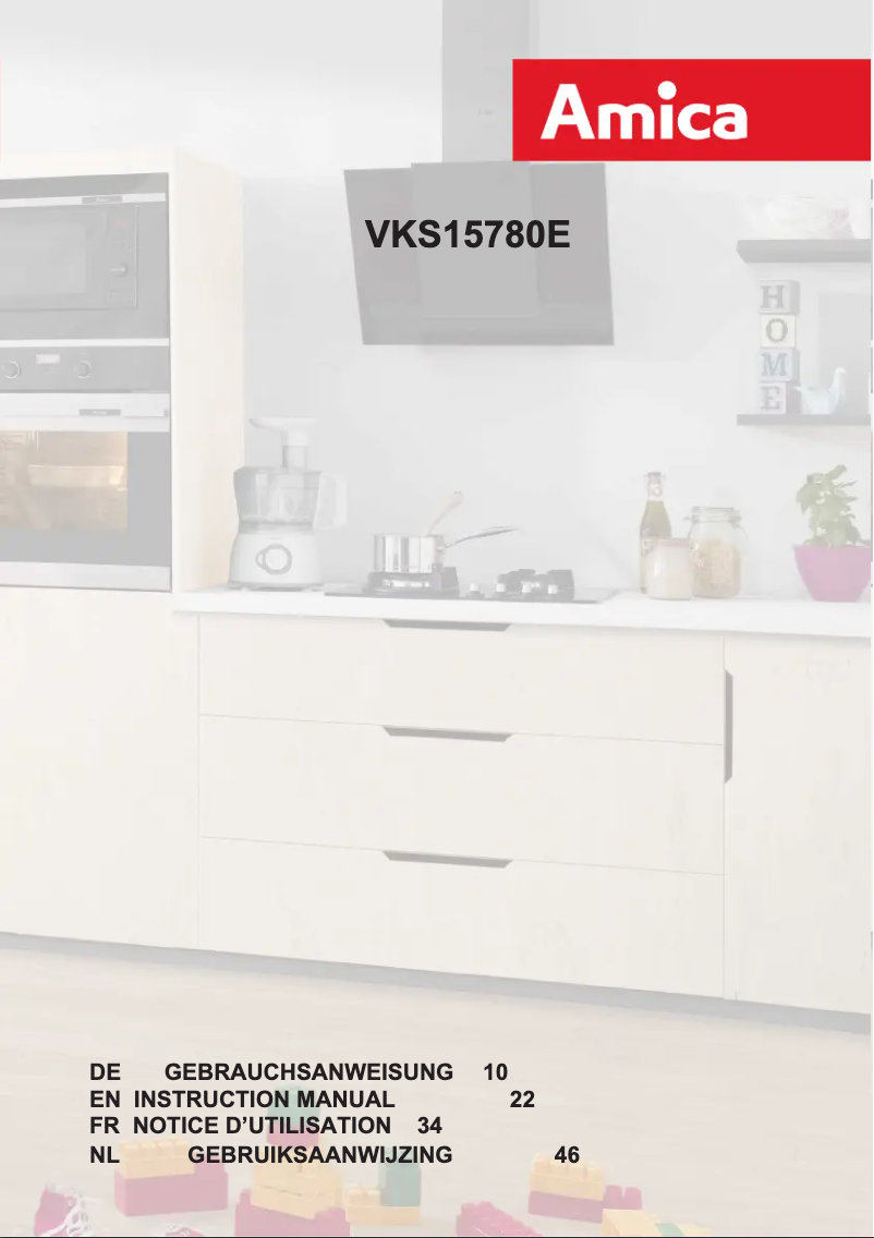 Page 1 de la notice Manuel utilisateur Amica VKS 15780 E