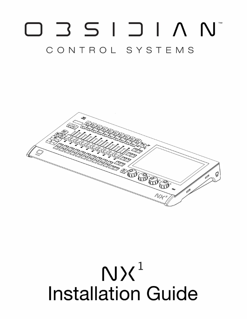 Página 1 del manual Manual de usuario Obsidian NX1