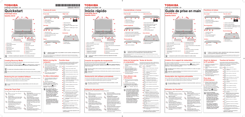 Page n°1 - Manuel utilisateur Toshiba X30-E-151