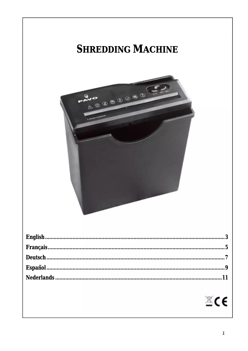 Page n°1 - Manuel utilisateur Pavo Stripmaster 6