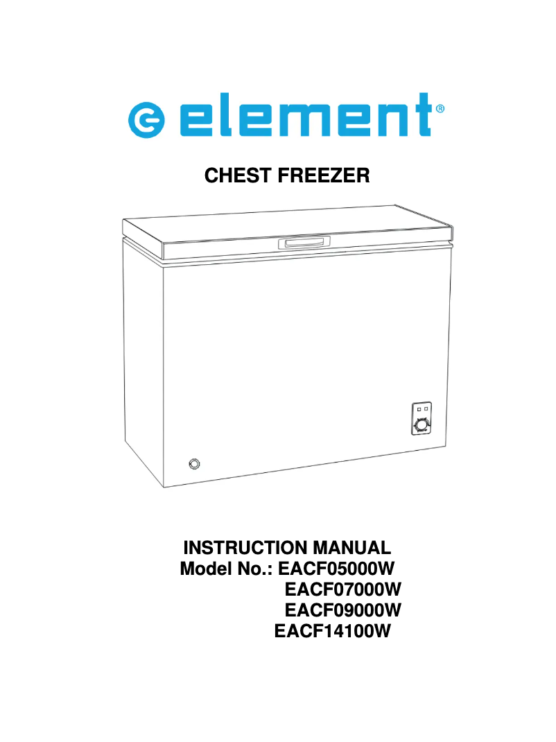 Page 1 de la notice Manuel utilisateur Element EACF09000W