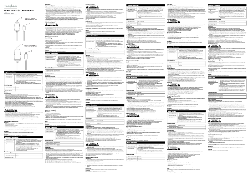 Image de la première page du manuel de l'appareil CCHAL240ABK