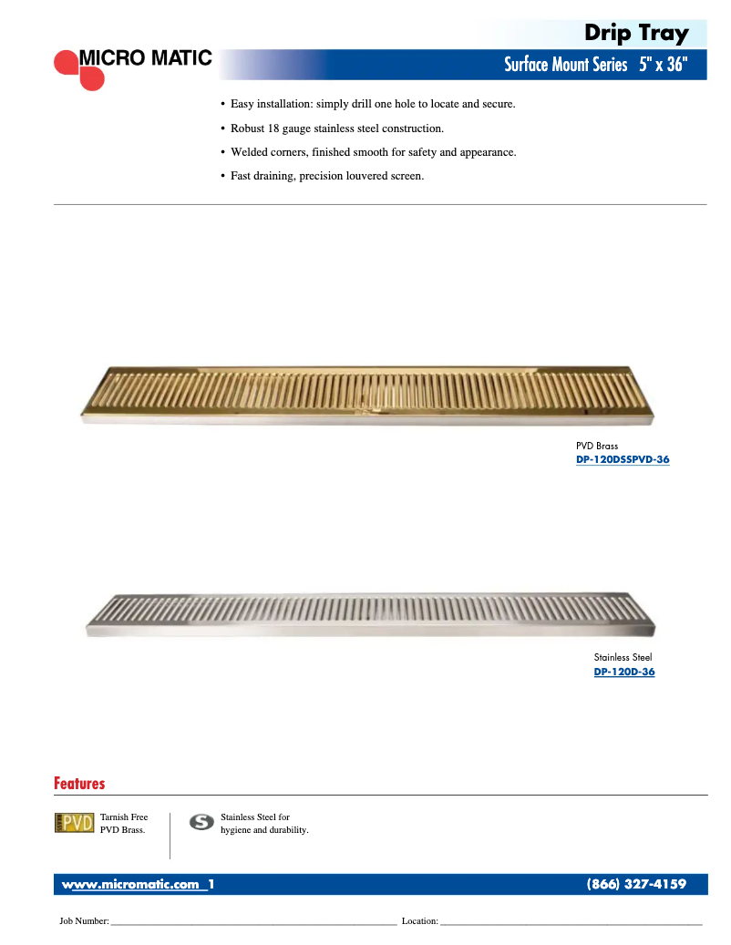 Página 1 del manual Manual de usuario Micro Matic DP-120D-36