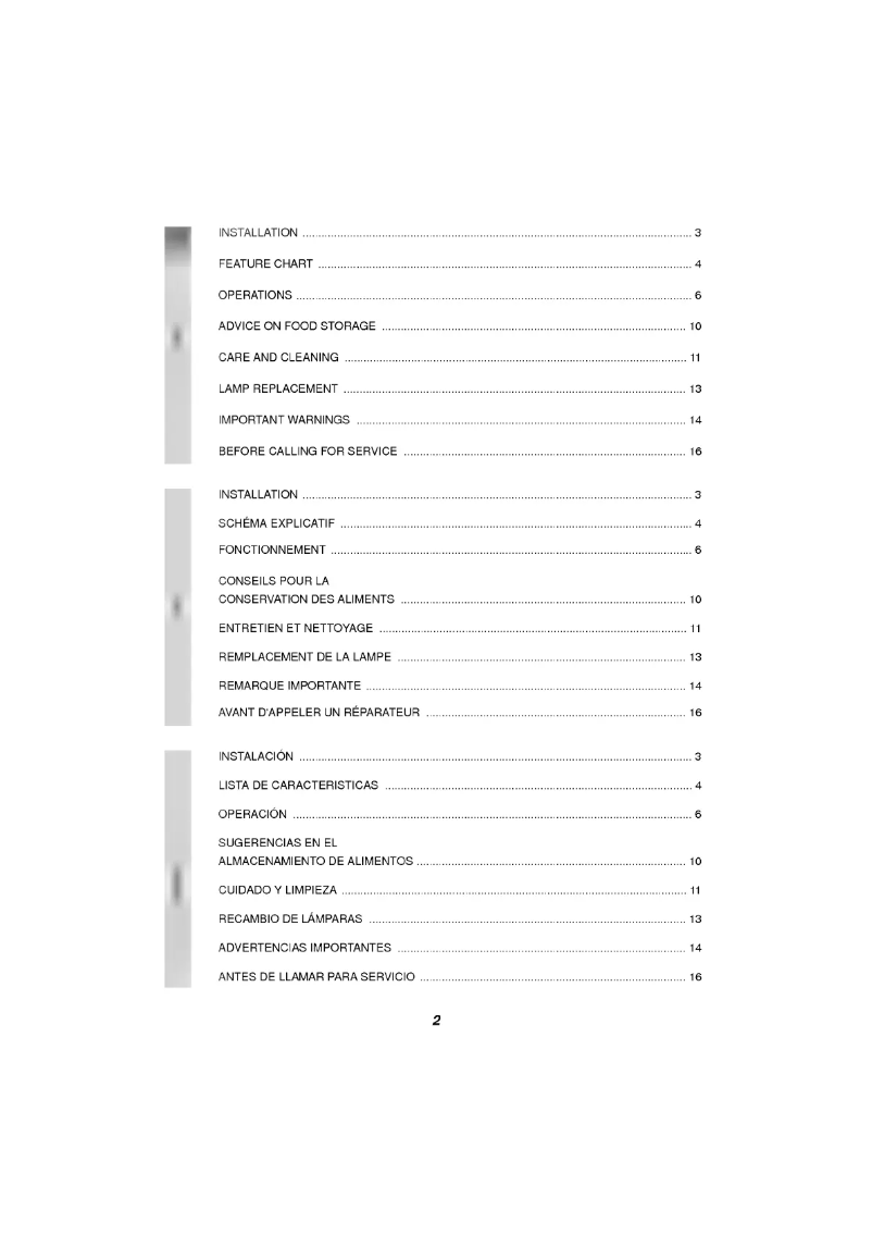 Page 1 de la notice Manuel utilisateur LG GR-392CV