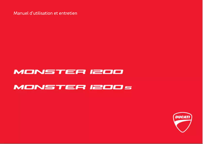 Page 1 of the manual User Manual Ducati Monster 1200 (2020)