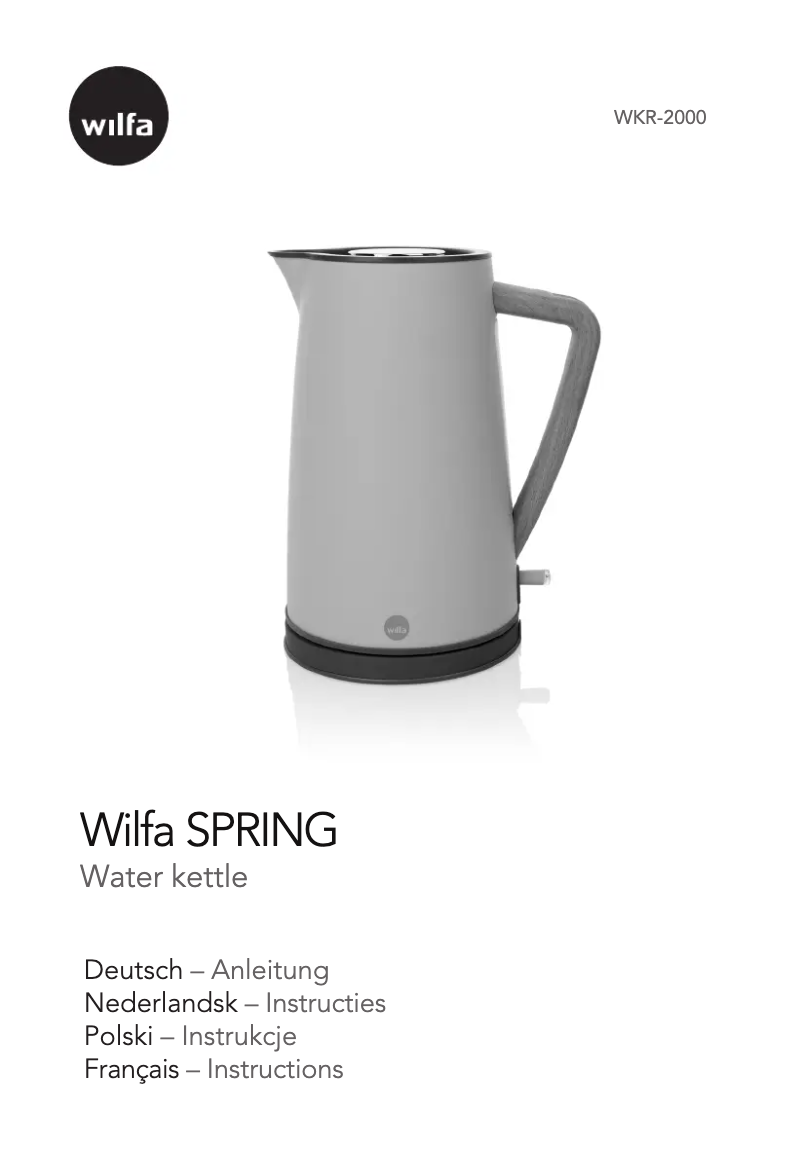 Page 1 de la notice Manuel utilisateur Wilfa SPRING WKR-2000W