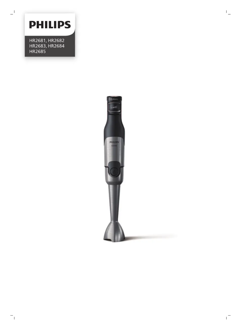 Page n°1 - Manuel utilisateur Philips HR2681