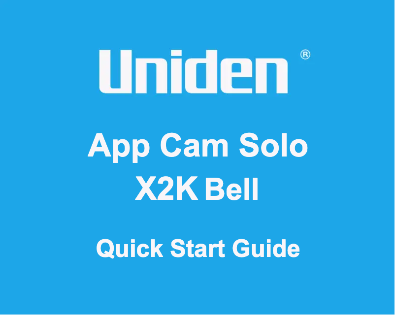 Image de la première page du manuel de l'appareil App Cam SOLO X2K Bell