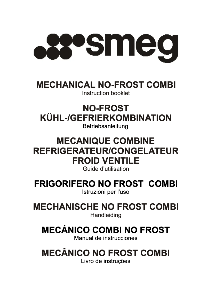 Page n°1 - Manuel utilisateur Smeg FC340XPNF