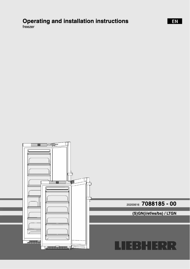 Page n°1 - Manuel utilisateur Liebherr GN3735-20