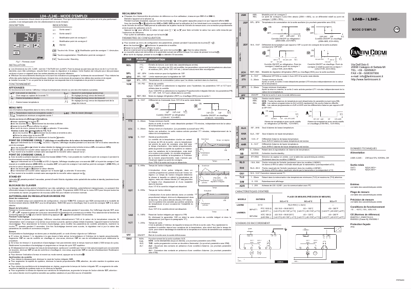 Page n°1 - Manuel utilisateur Fantini Cosmi L04BM2A
