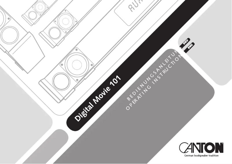 Page 1 de la notice Manuel utilisateur Canton DM 101