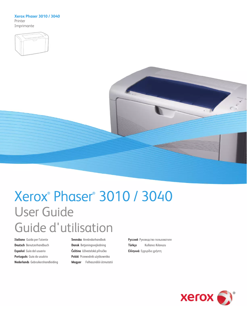 Image de la première page du manuel de l'appareil Phaser 3040