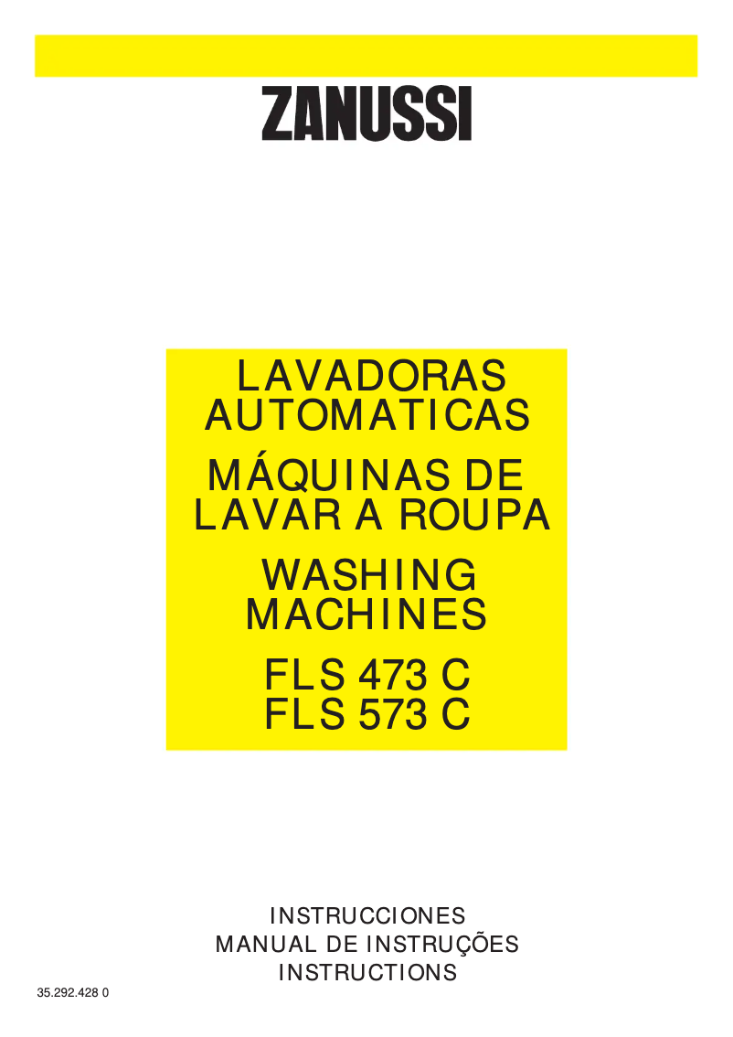 Page n°1 - Manuel utilisateur Zanussi FLS 473 C