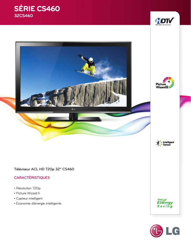 Página 1 del manual Ficha técnica LG 32CS460