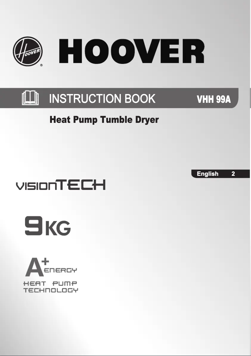 Page n°1 - Manuel utilisateur Hoover VHH 99A-80N