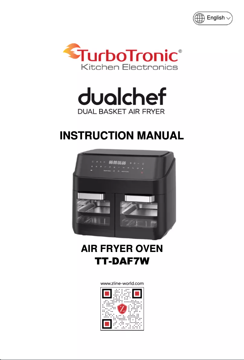 Page 1 de la notice Manuel utilisateur TurboTronic DualChef TT-DAF7W