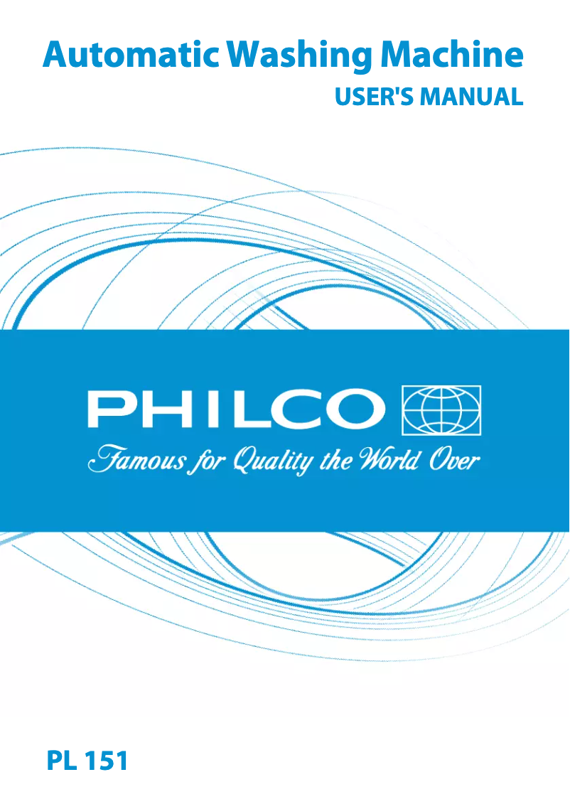 Page 1 de la notice Manuel utilisateur Philco PL 151