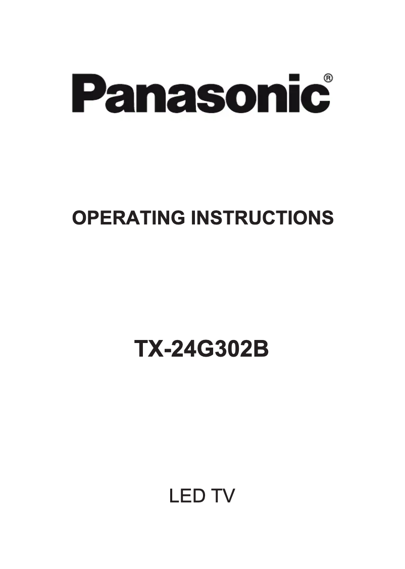 Page 1 de la notice Manuel utilisateur Panasonic TX-24G302B