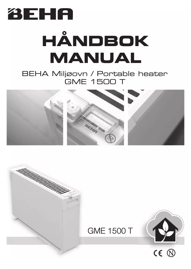 Page n°1 - Manuel utilisateur Beha GME 1500 T
