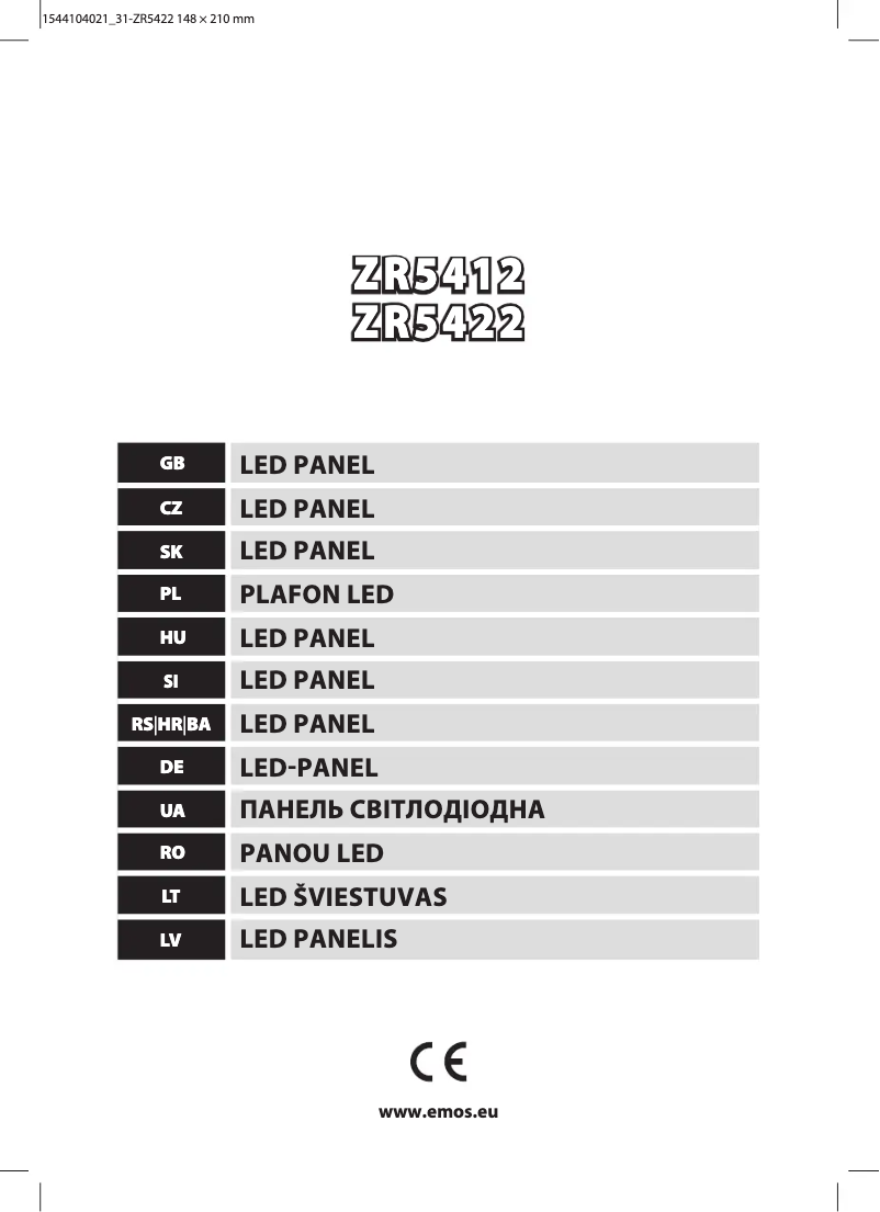 Página 1 del manual Manual de usuario Emos ZR5422
