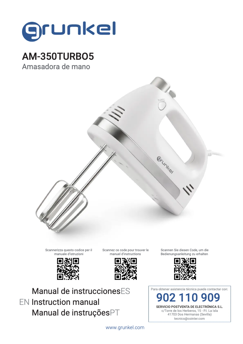 Image de la première page du manuel de l'appareil AM-350TURBO5