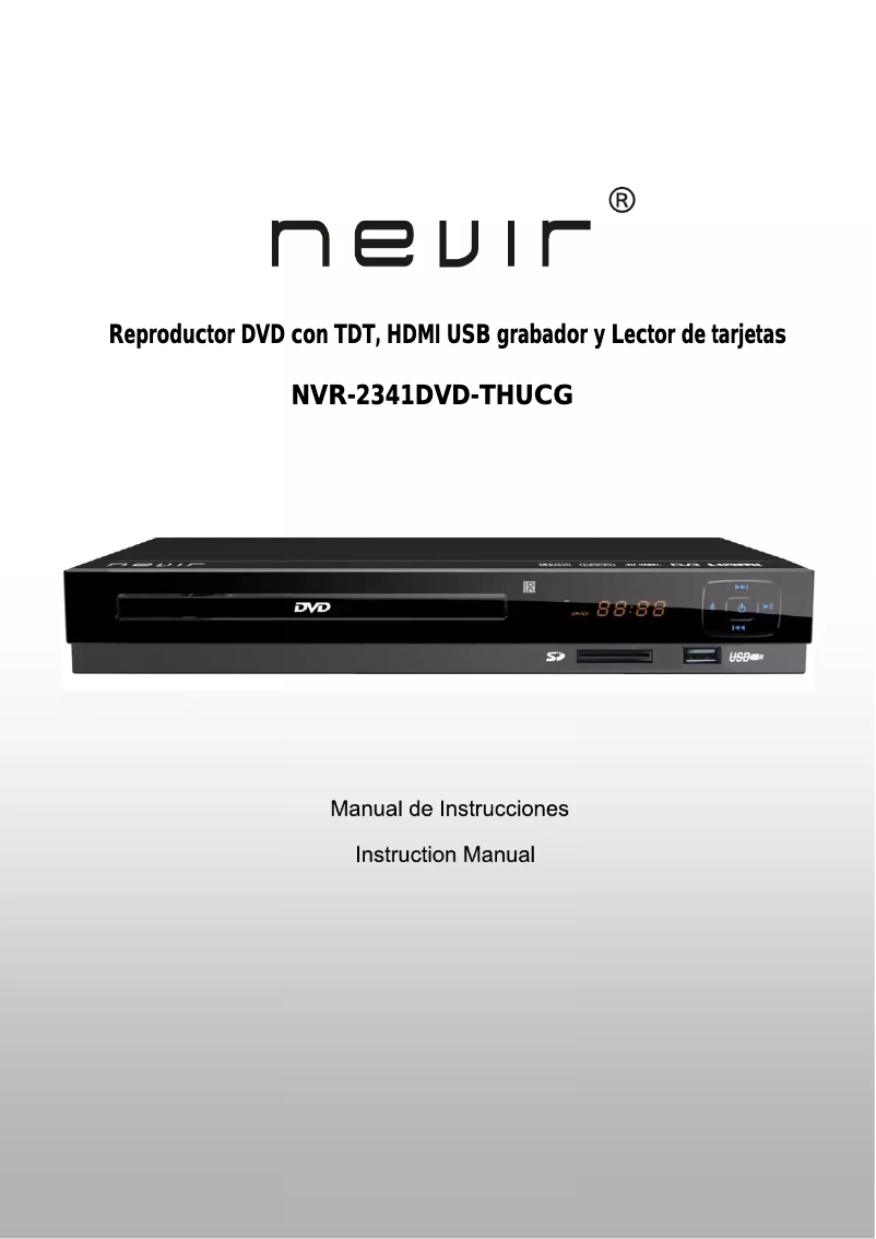 Page 1 de la notice Manuel utilisateur Nevir NVR-2341 DVD-THUCG