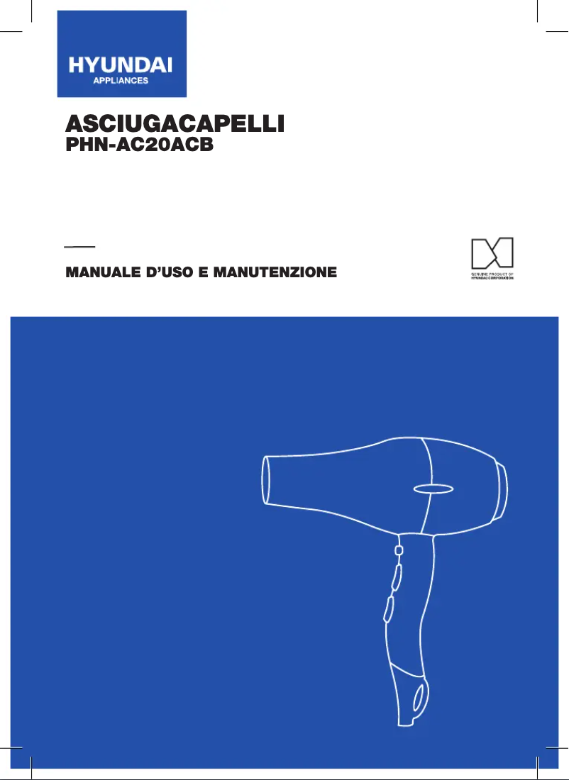 Page n°1 - Manuel utilisateur Hyundai PHN-AC20ACB