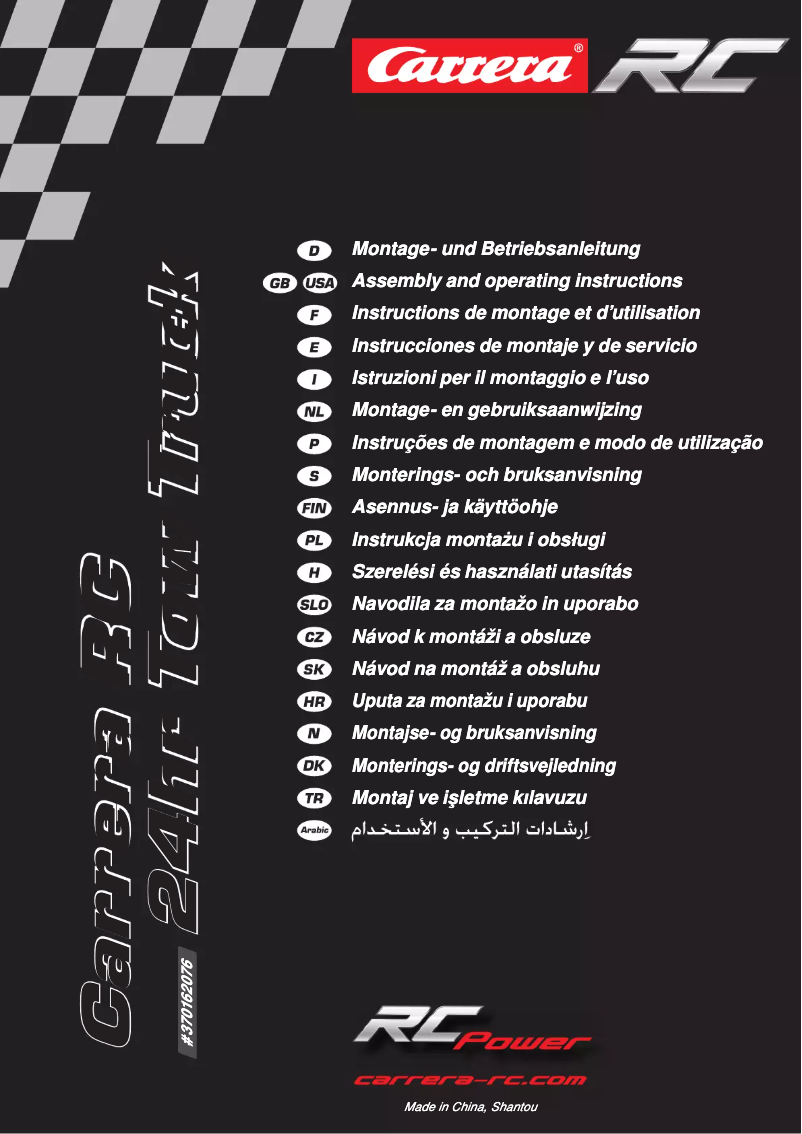 Page 1 de la notice Manuel utilisateur Carrera 24hr Tow Truck