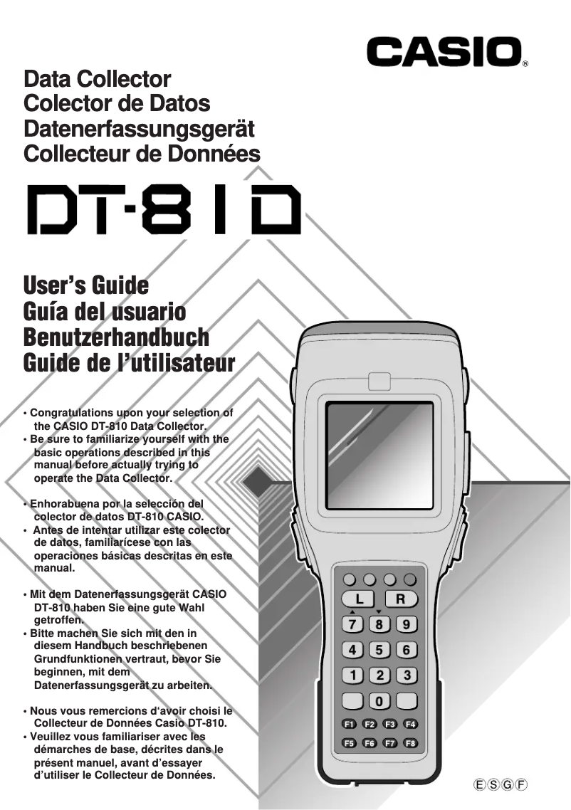 Image de la première page du manuel de l'appareil DT-810M60E