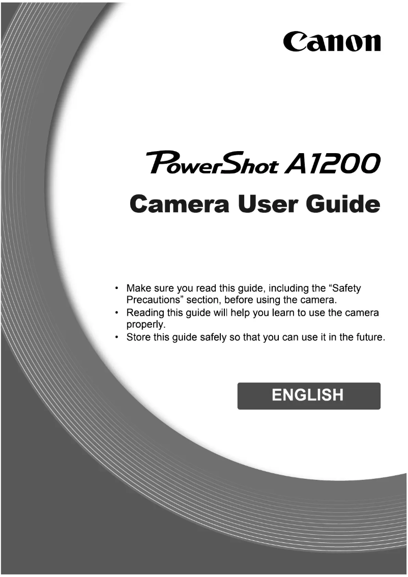Page 1 de la notice Manuel utilisateur Canon PowerShot A1200