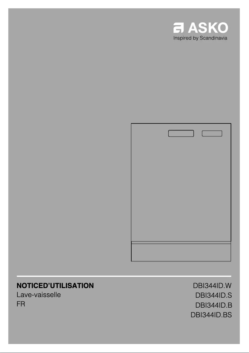 Page 1 de la notice Manuel utilisateur Asko DBI344ID.S