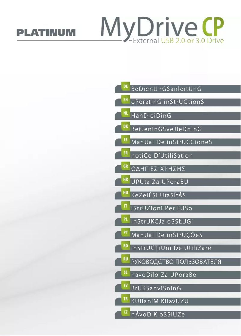 Image de la première page du manuel de l'appareil MyDrive CP