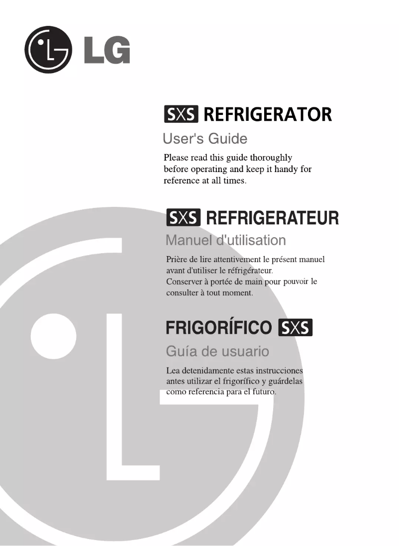 Page 1 de la notice Manuel utilisateur LG GR-B207RLQ