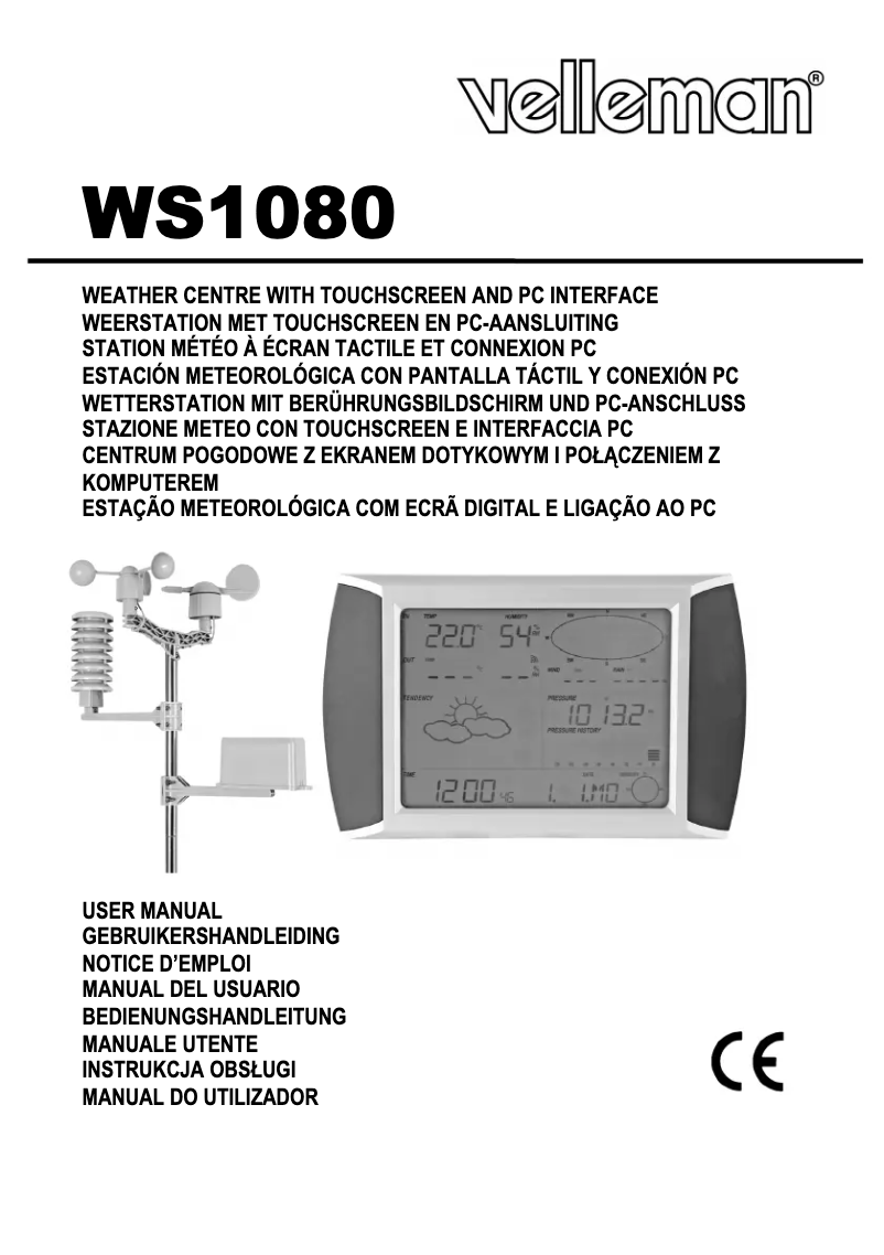 Image de la première page du manuel de l'appareil WS1080
