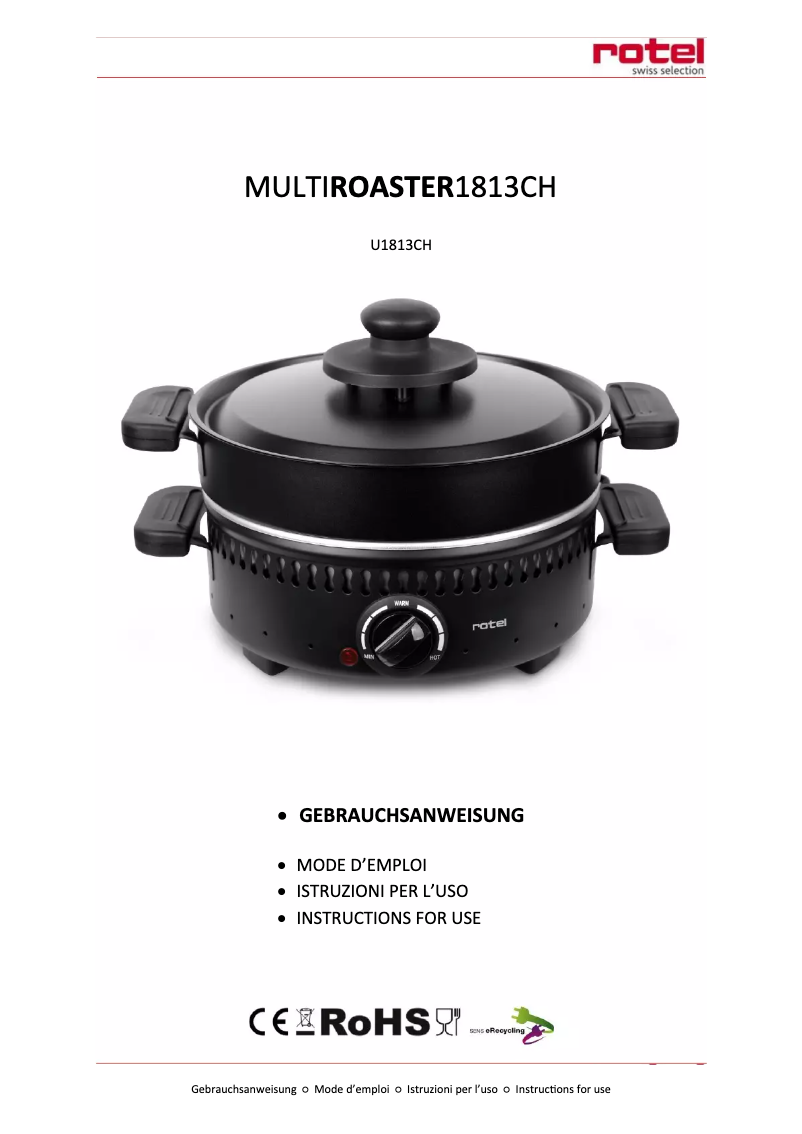 Page n°1 - Manuel utilisateur Rotel U1813CH