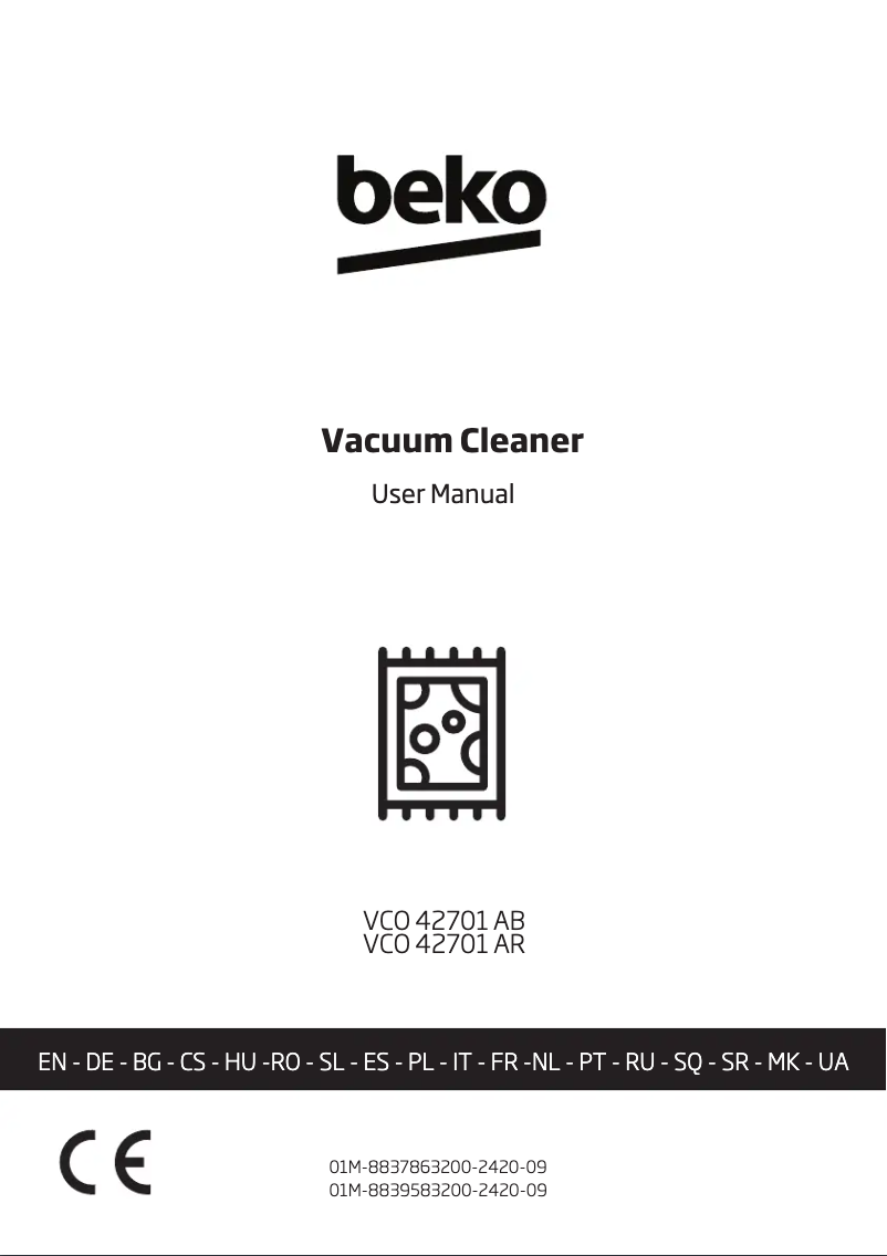 Page 1 de la notice Manuel utilisateur Beko VCO 42701 AB