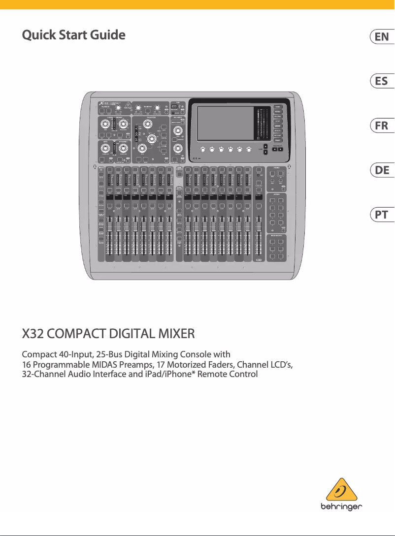 Página 1 del manual Manual de usuario Behringer X32 Compact