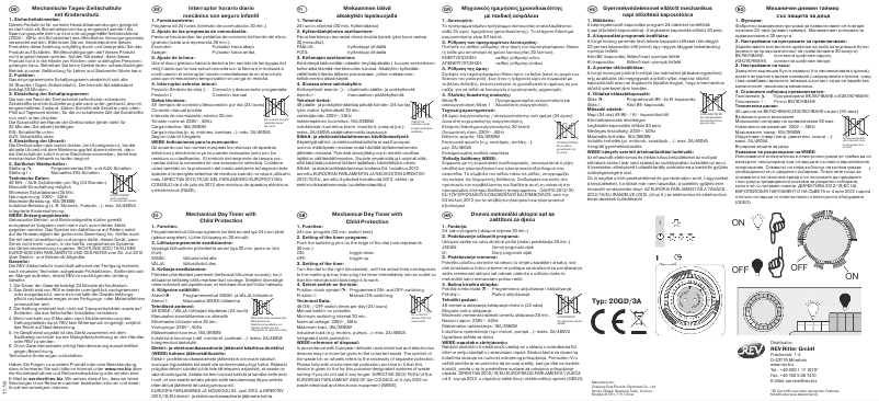 Page 1 de la notice Manuel utilisateur REV 25200