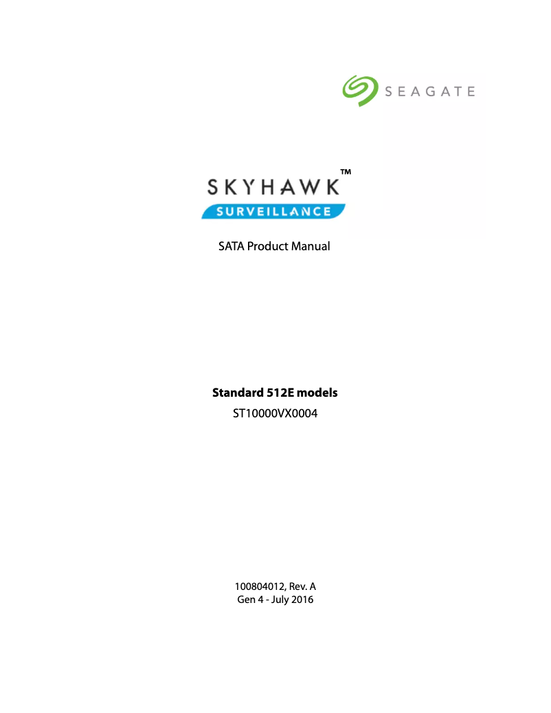 Image de la première page du manuel de l'appareil FireCuda ST1000DX002