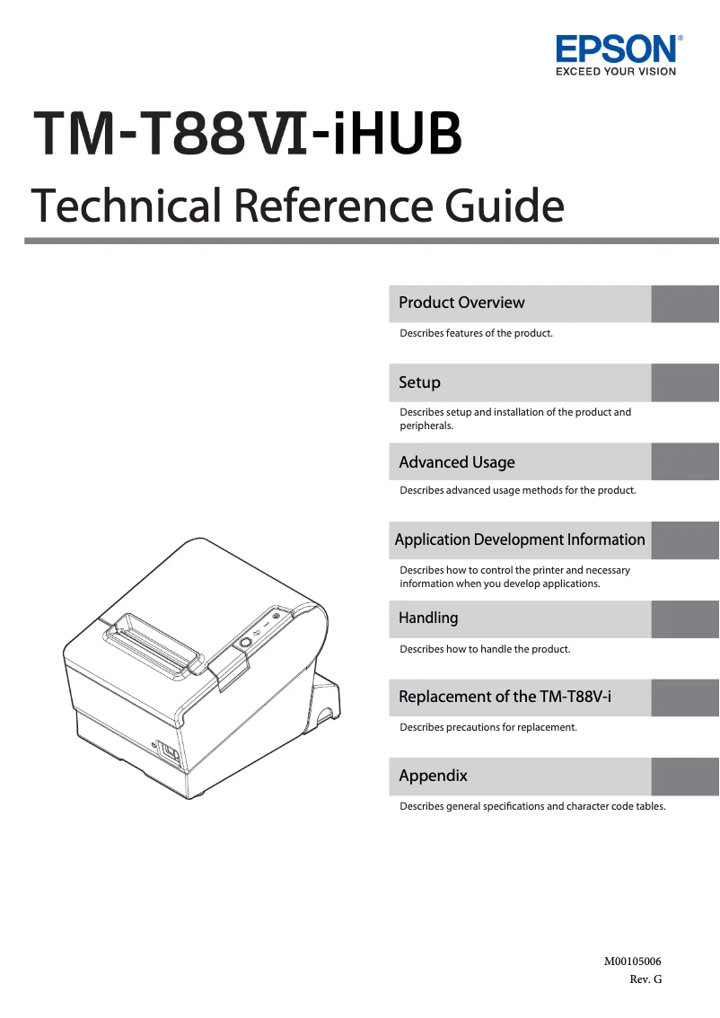 Image de la première page du manuel de l'appareil TM-T88VI-iHub (751P1)