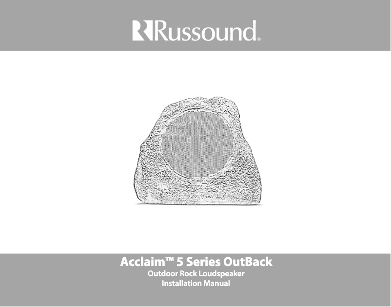 Page n°1 - Manuel utilisateur Russound 5R82W