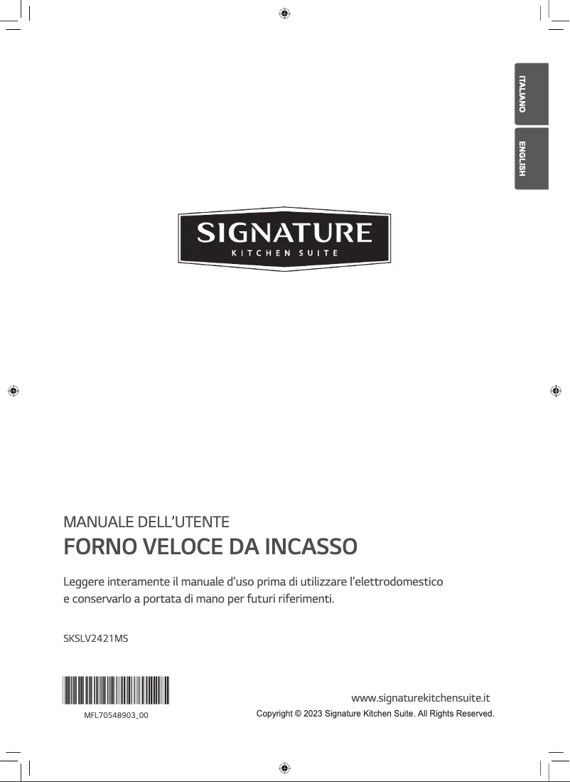 Image de la première page du manuel de l'appareil SKSLV2421MS