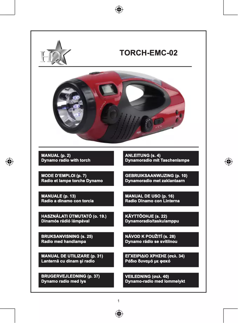 Página 1 del manual Manual de usuario HQ TORCH-EMC-02