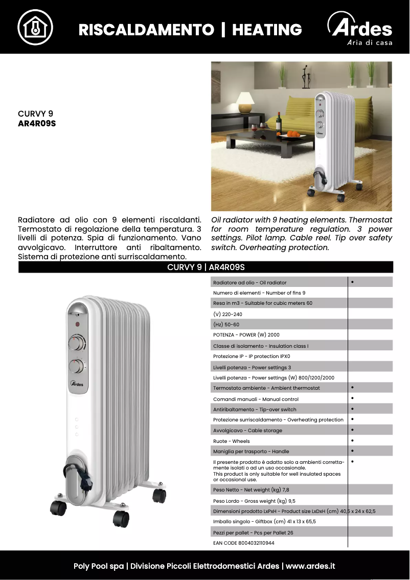 Image de la première page du manuel de l'appareil AR4R09S