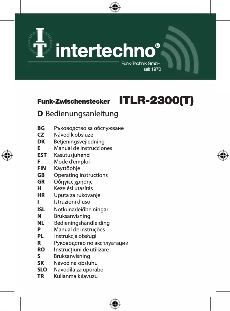 Page 1 de la notice Manuel utilisateur Intertechno ITLR-3500T
