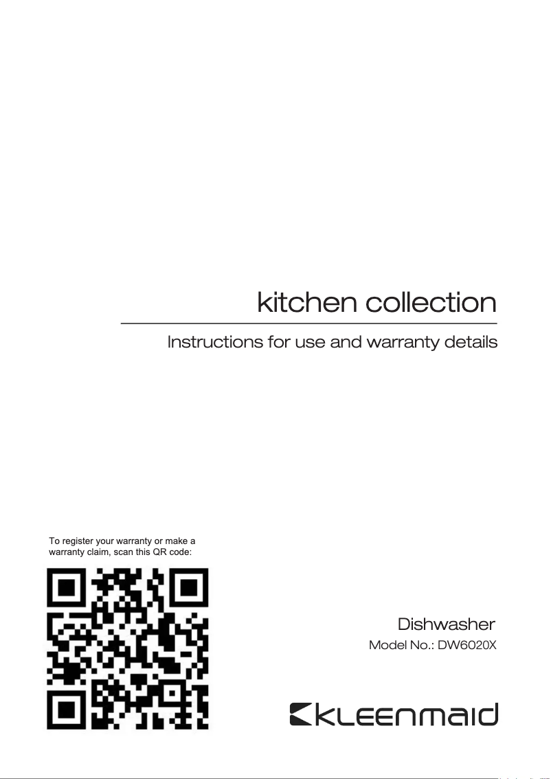 Image de la première page du manuel de l'appareil DW6020X