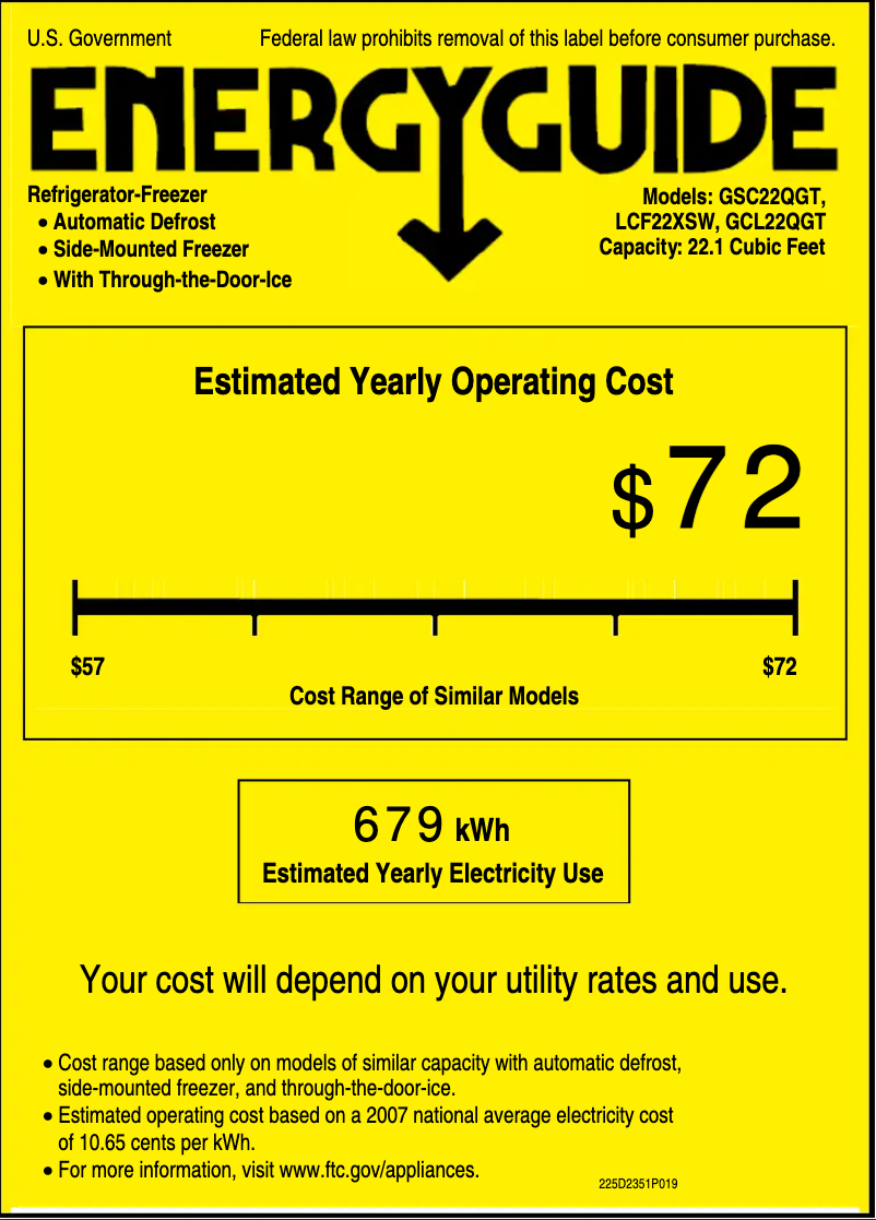 Image de la première page du manuel de l'appareil GSC22QGTWW