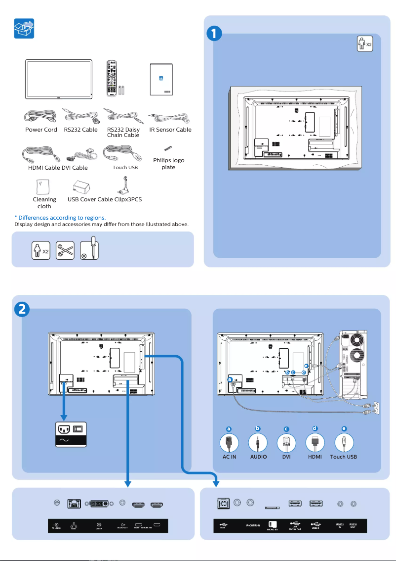 Page 1 of the manual Quick Start Guide Philips 32BDL3651T
